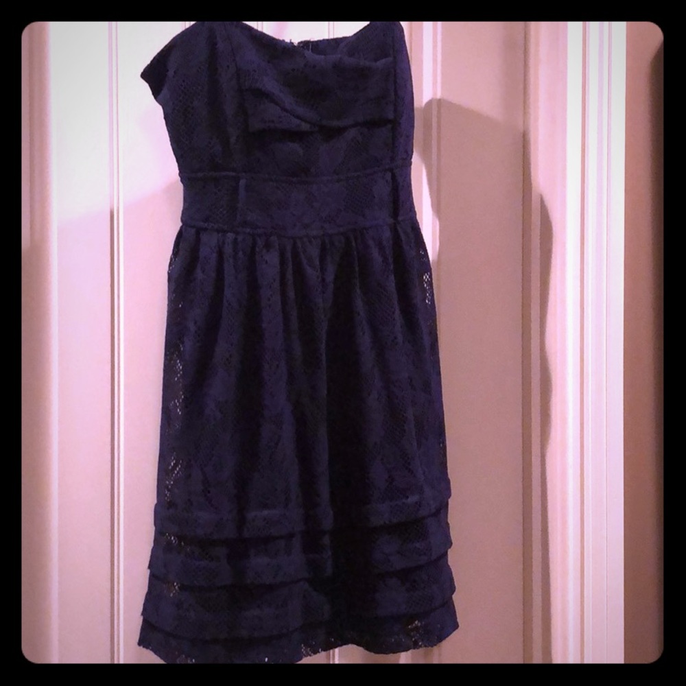 Strapless Navy Summer Dress